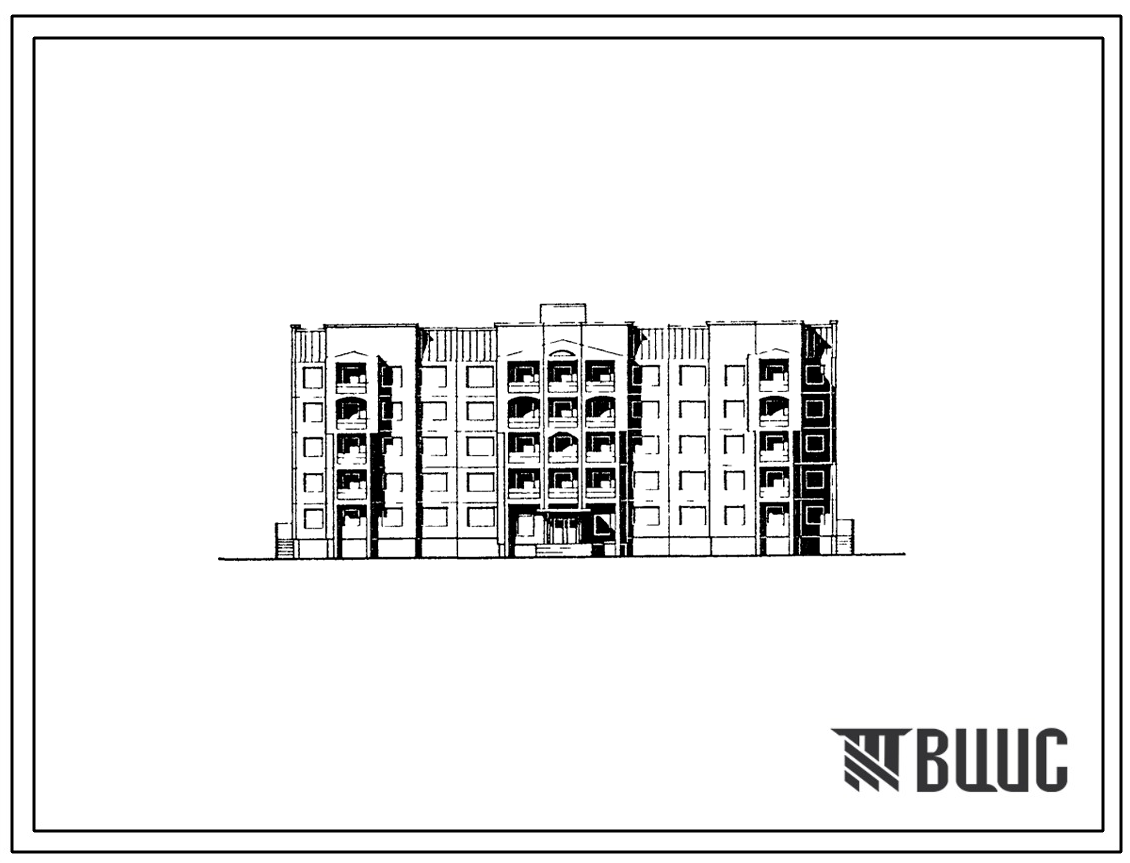 Типовой проект 90-0293.1.13.89 Блок-секция общежития 5-этажная на 173 места рядовая (для строительства в г. Омске и Омской области)