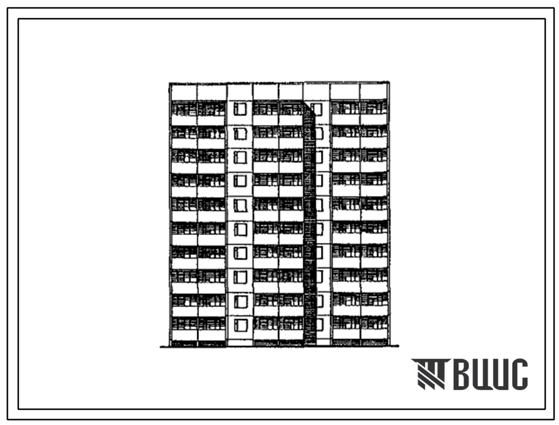 Типовой проект 194-06.13.90 Блок-секция 10-этажная 40-квартирная угловая правая с торцовым окончанием ТУ-1.2.3.4 (для строительства в г. Находке)