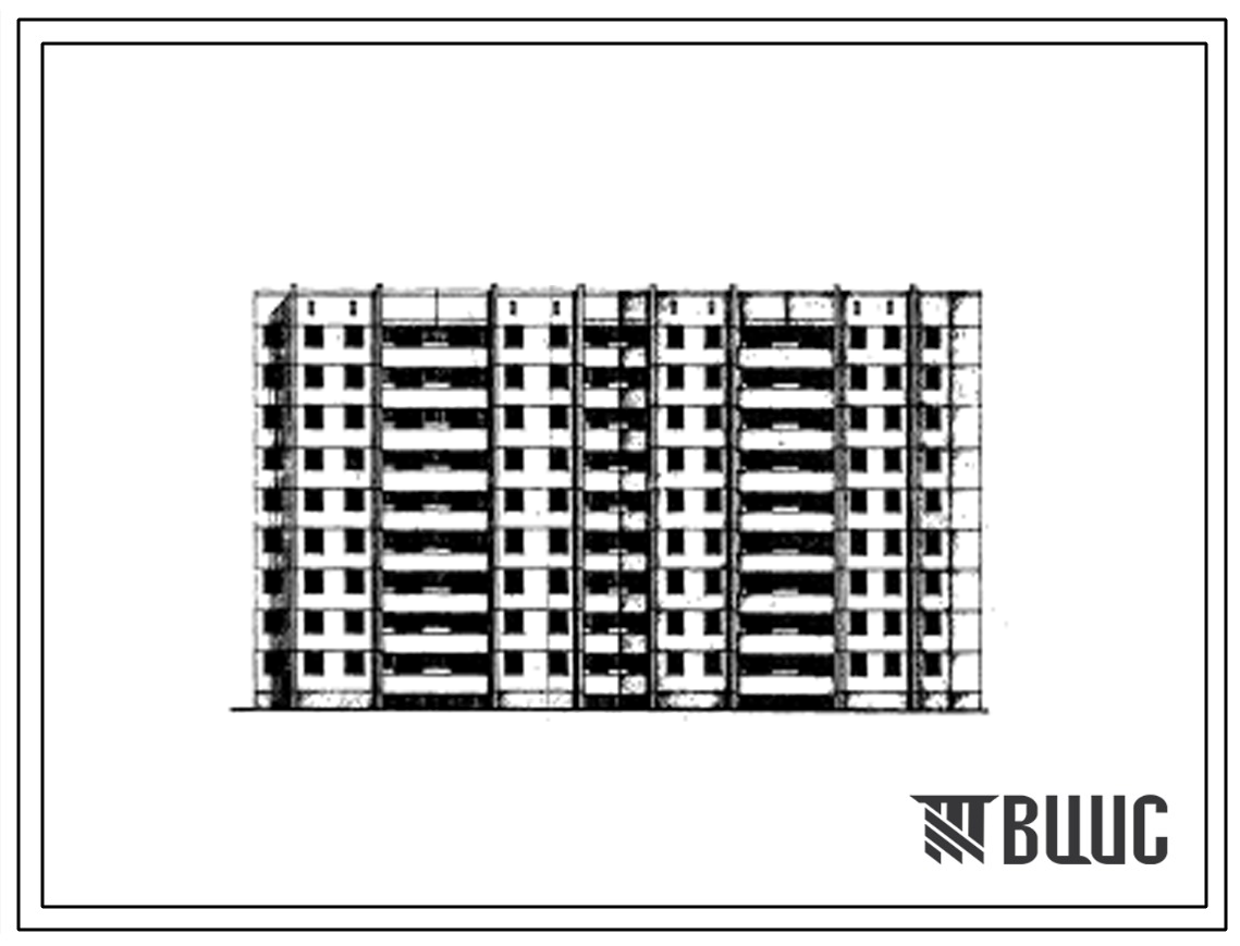 Типовой проект 97-039 Девятиэтажная крупнопанельная 72 квартирная сдвоенная поворотная блок-секция (однокомнатных 1А-1, 1Б-18; двухкомнатных 2Б-17; трехкомнатных 3А-18; пятикомнатных 5А-18).