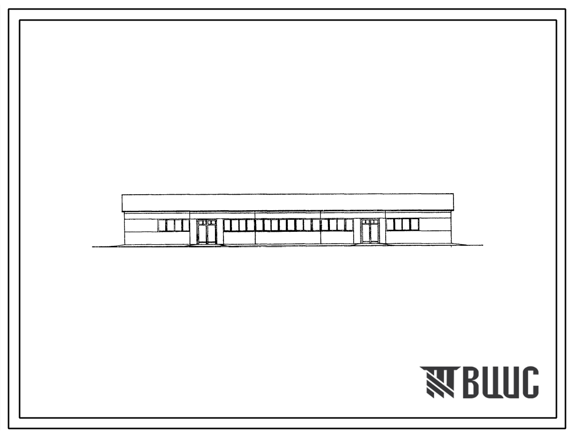 Фасады Типовой проект 420-12-2 Инвентарные временные сборно-разборные здания с применением УТС серии 420-12. Материально-технический склад площадью 270 м2.