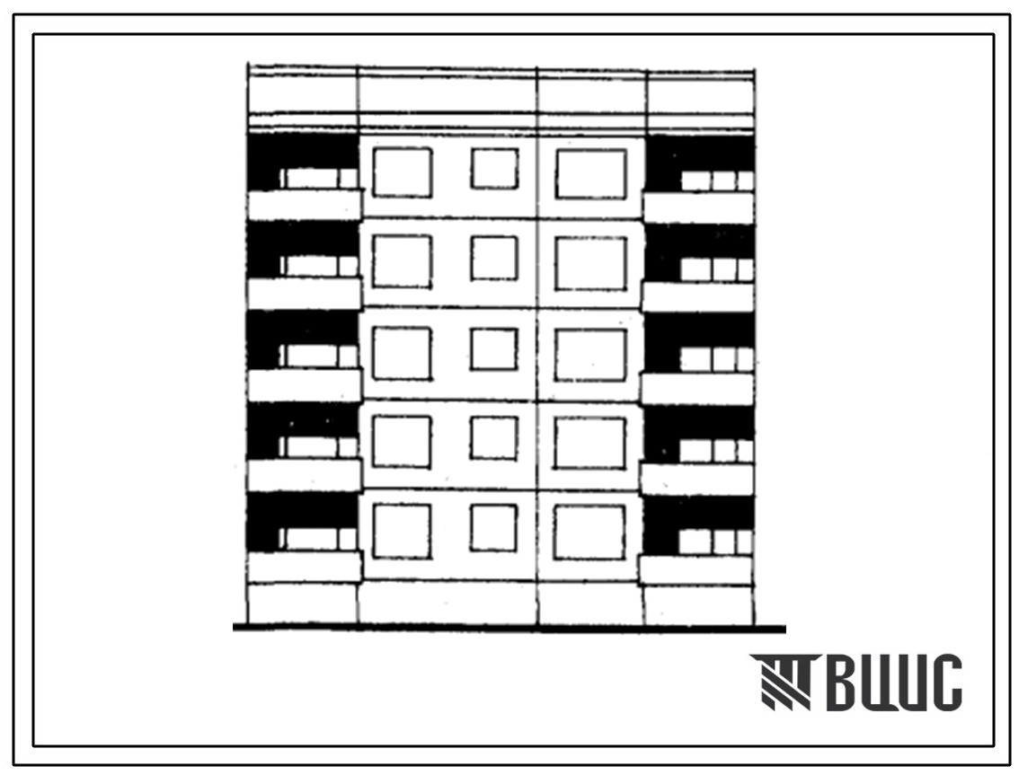 Типовой проект 1-464А-0145/1 Пятиэтажная блок-секция рядовая на 15 квартир (однокомнатных 1А-5, двухкомнатных 2Б-5, трехкомнатных 3Б-5). Для строительства во 2Б климатическом подрайоне Латвийской ССР