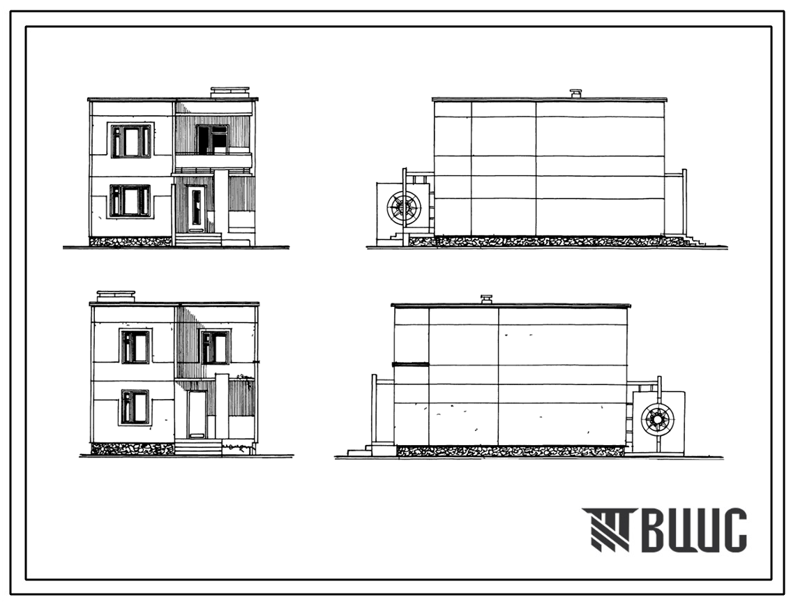 Типовой проект 141-210-30/1.2 Жилой дом двухэтажный 1-квартирный с квартирой в двух уровнях 5Б