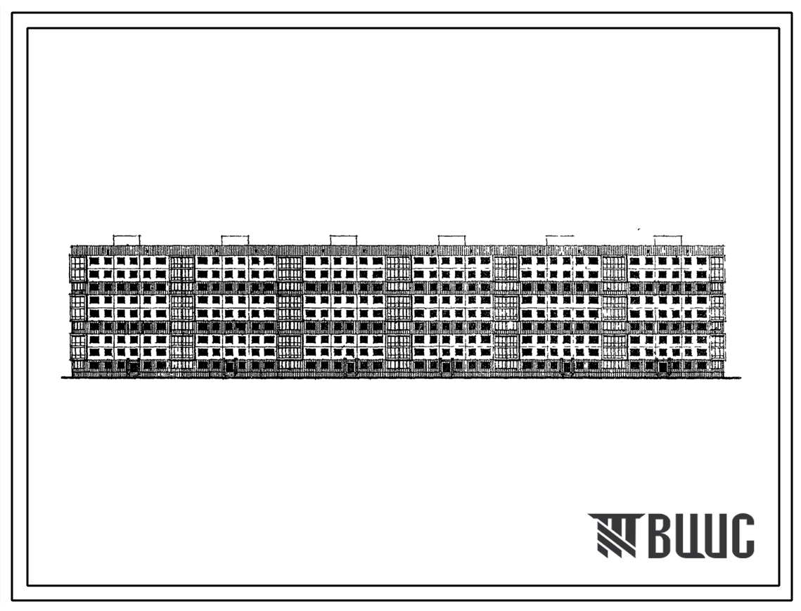 Типовой проект 111-112-5м 9-этажный 6-секционный крупнопанельный дом на 212 квартир для строительства в 1 климатическом районе, подрайонах 1А, 1Б, 1Г.