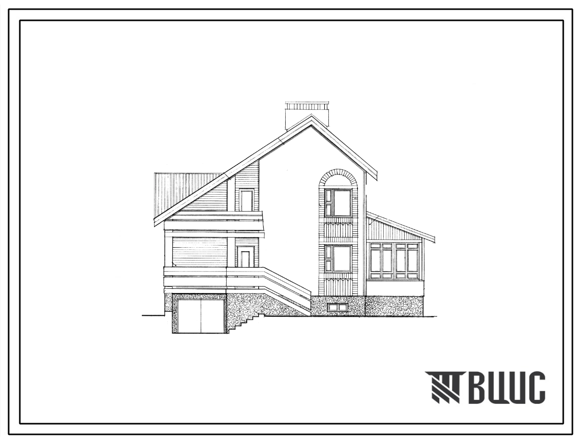 Типовой проект 144-000-968.93 4-комнатный жилой дом коттеджного типа