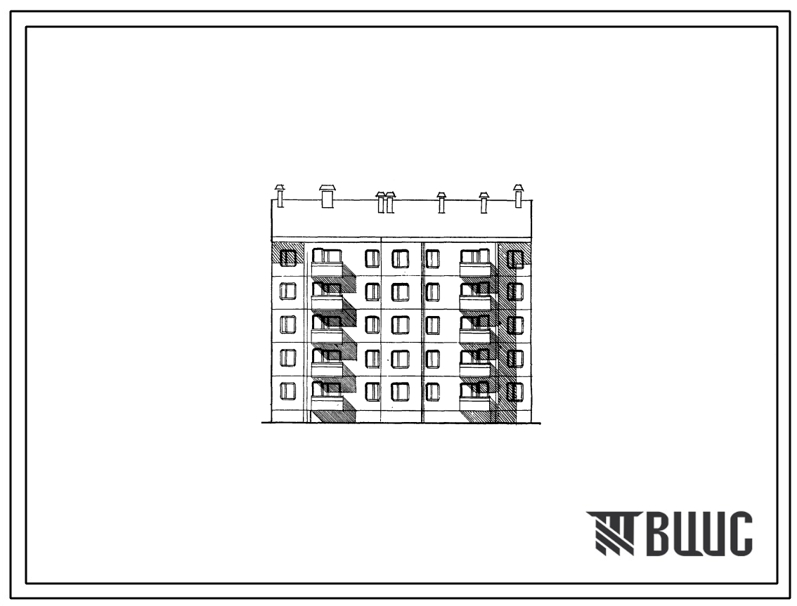 135-041с/1 Пятиэтажная блок-секция рядовая на 20 квартир (однокомнатных 1Б-5, двухкомнатных 2Б-5, трехкомнатных 3А-10). Для строительства в районах сейсмичностью 7, 8 и 9 баллов в 1В климатическом подрайоне и условий строительства на трассе БАМ