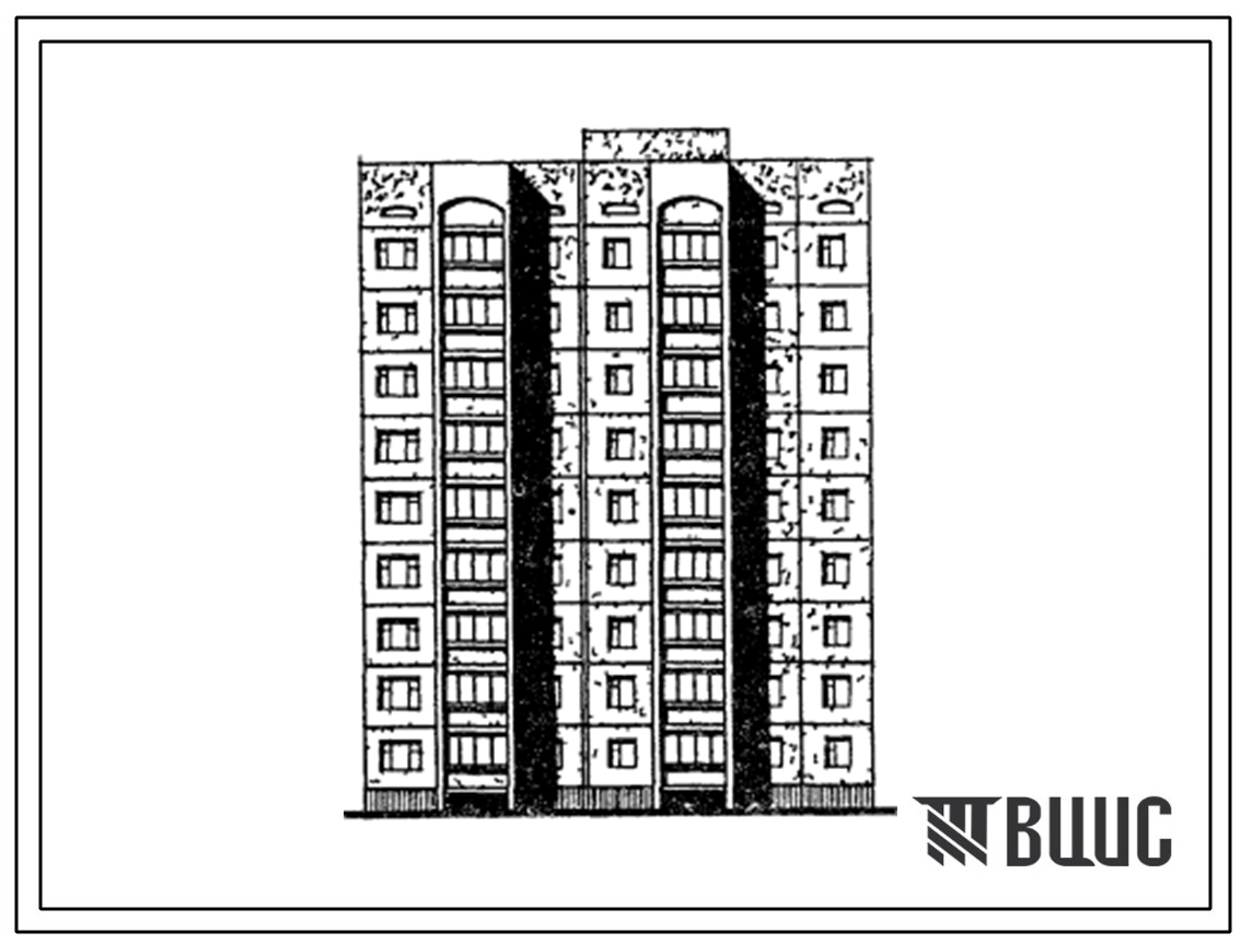 Типовой проект 148-065.13.86 Блок-секция 9-этажная 36-квартирная рядовая левая 2-2-1-4 для строительства в г. Мары
