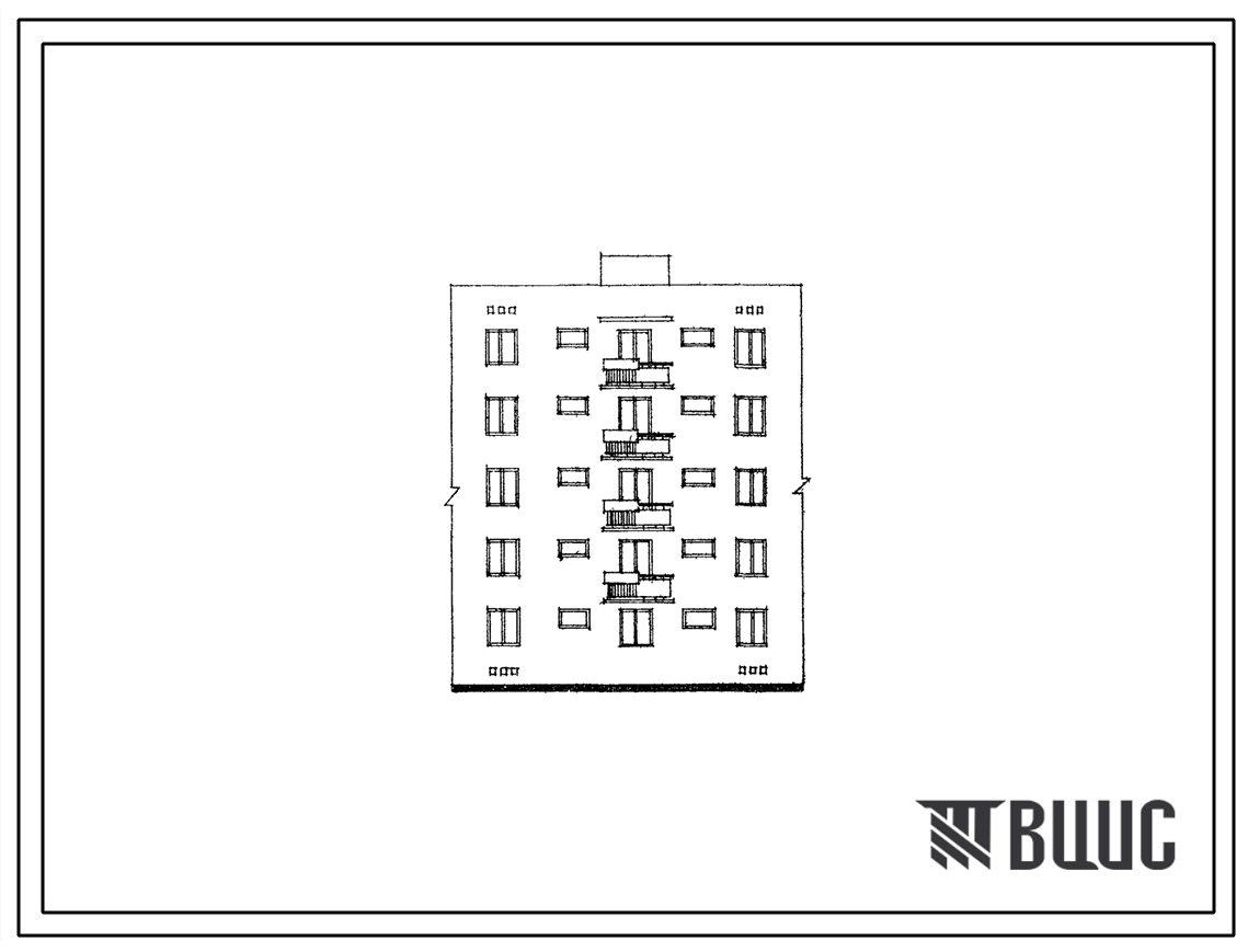 Типовой проект 109-038с Пятиэтажная одинарная блок-секция Р-3А.2Б на 10 квартир.