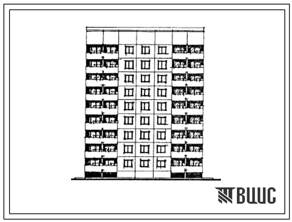 Типовой проект 121-0143.13.87 Блок-секция 9-этажная 36-квартирная поворотная левая 1.2.2.3 (для строительства в Ленинградской области)