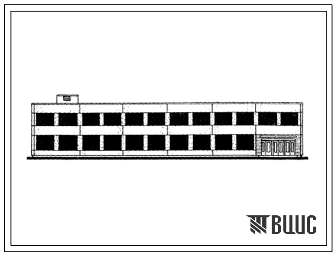 Типовой проект 416-1-57 Административно-бытовое здание на 150 человек для ремонтных цехов системы «Сельхозтехника»