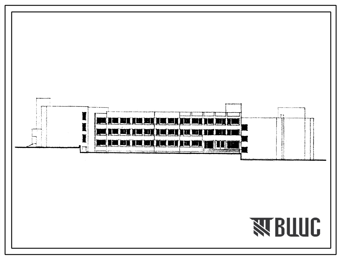 Типовой проект 244-4-62 Спальный корпус на 253 места для турбаз (стены кирпичные). Для строительства в 1В климатическом подрайоне, 2 и 3 климатических районах.