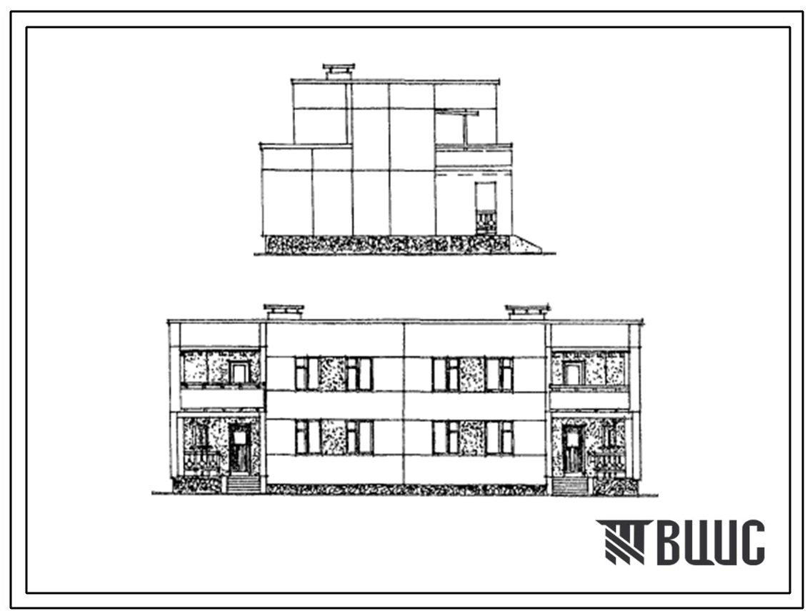 Типовой проект 143-88-43.85 Жилой дом 2-этажный 2-квартирный с 5-комнатными квартирами в двух уровнях. Для строительства во 2В климатическом подрайоне Белорусской ССР.