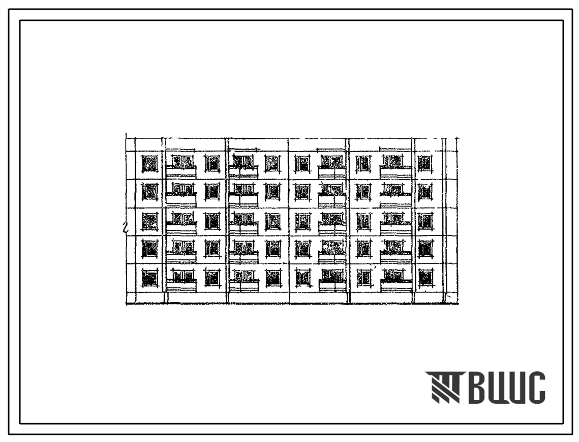 Типовой проект 83-04/1 Пятиэтажная 30 квартирная торцовая блок-секция (правая) 1Б.2Б.3А — 3А.2Б.1Б.
