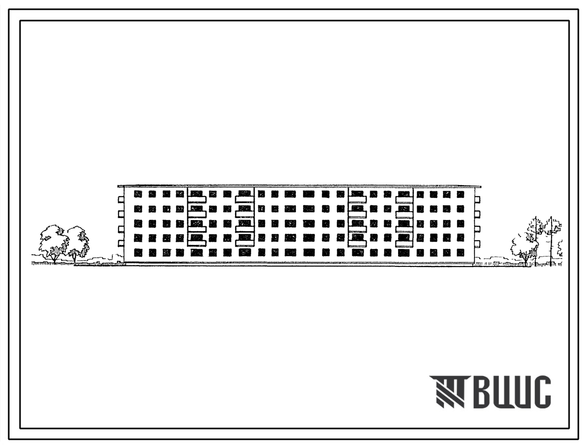 Типовой проект 1-434С-26к Пятиэтажный жилой дом на 70 квартир для кооперативногостроительства.