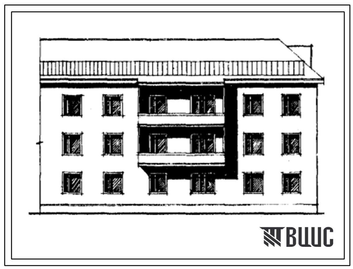 Типовой проект 52-0212с Трехэтажная блок-секция торцевая правая на 6 квартир (четырехкомнатных 4Б-3, пятикомнатных 5Б-3). Для строительства в районах сейсмичностью 7 и 8 баллов