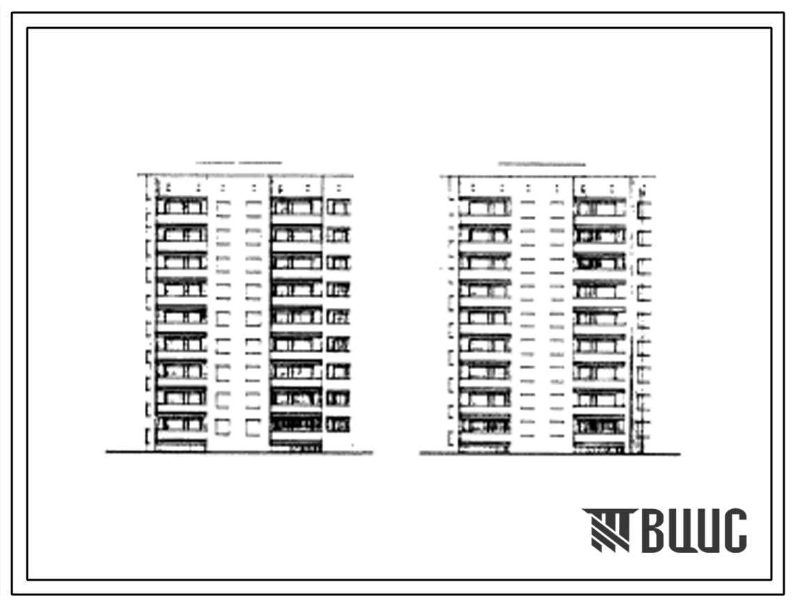 Типовой проект 85-016/1 Блок-секция девятиэтажная 36-квартирная (двухкомнатных 2Б-18; трехкомнатных 3Б-18).