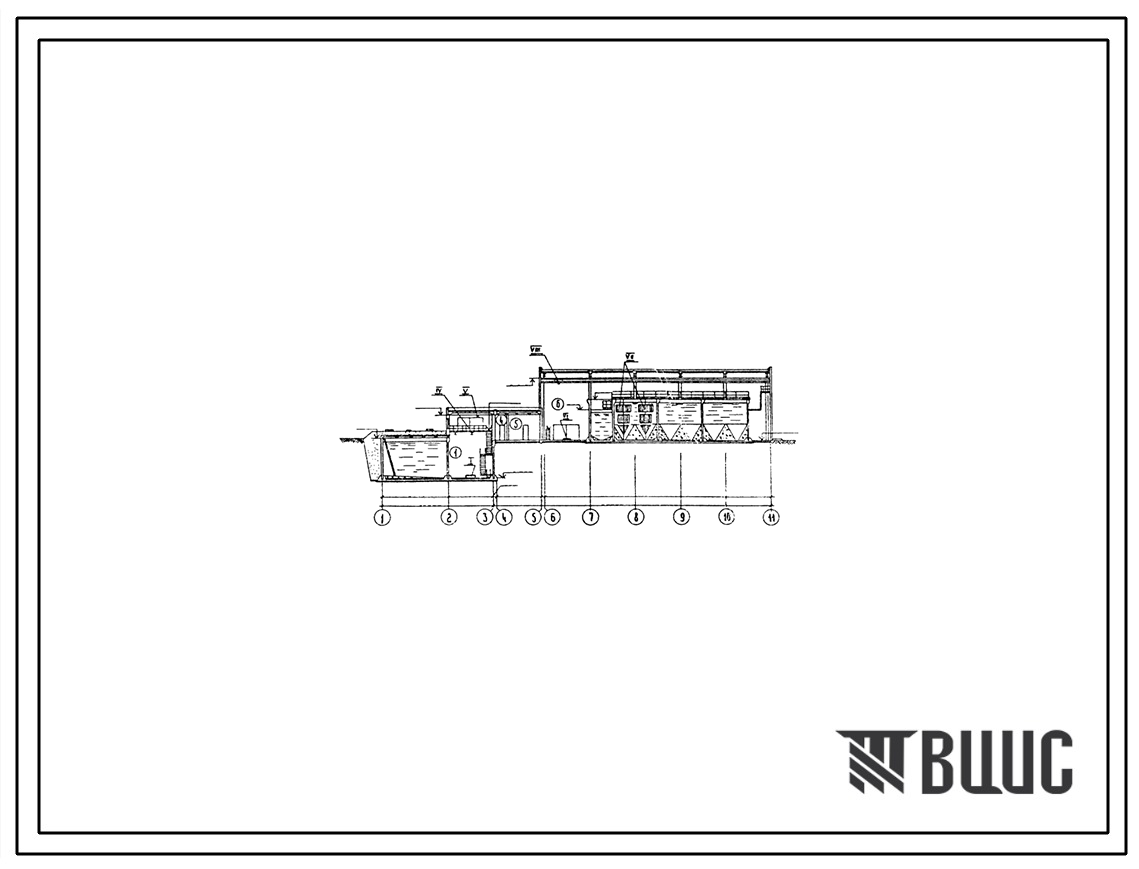 Типовой проект 901-3-172 Сооружения обработки осадка отстойников (осветлителей) для станции очистки воды поверхностных источников с содержанием взвешенных веществ до 2500 мг/л производительностью 40–63 тыс. м3/сут