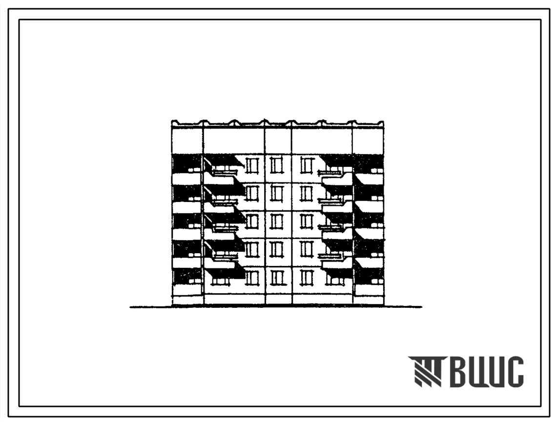 Типовой проект 135-0221.83 Блок-секция 5-этажная 20-квартирная рядовая с торцевыми окончаниями 1Б-2Б-3Б-3Б. Для строительства в 1В климатическом подрайоне, 2 и 3 климатических районах.