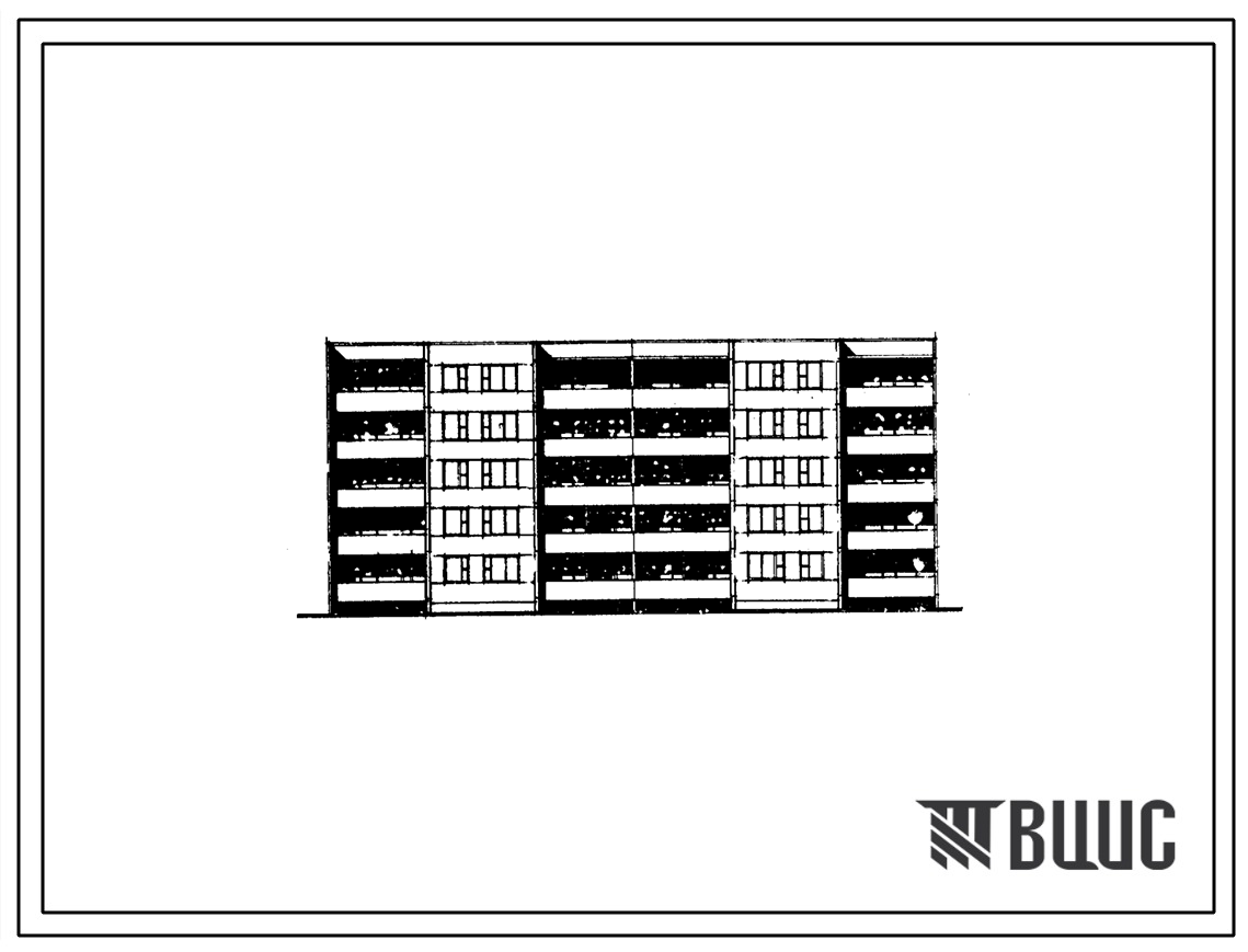 Типовой проект 88-020/1 Пятиэтажная рядовая с торцовым окончанием блок-секция на 30 квартир (двухкомнатных 2Б — 10, трехкомнатных 3Б — 20). Для строительства во IIВ климатическом подрайоне Белорусской ССР.