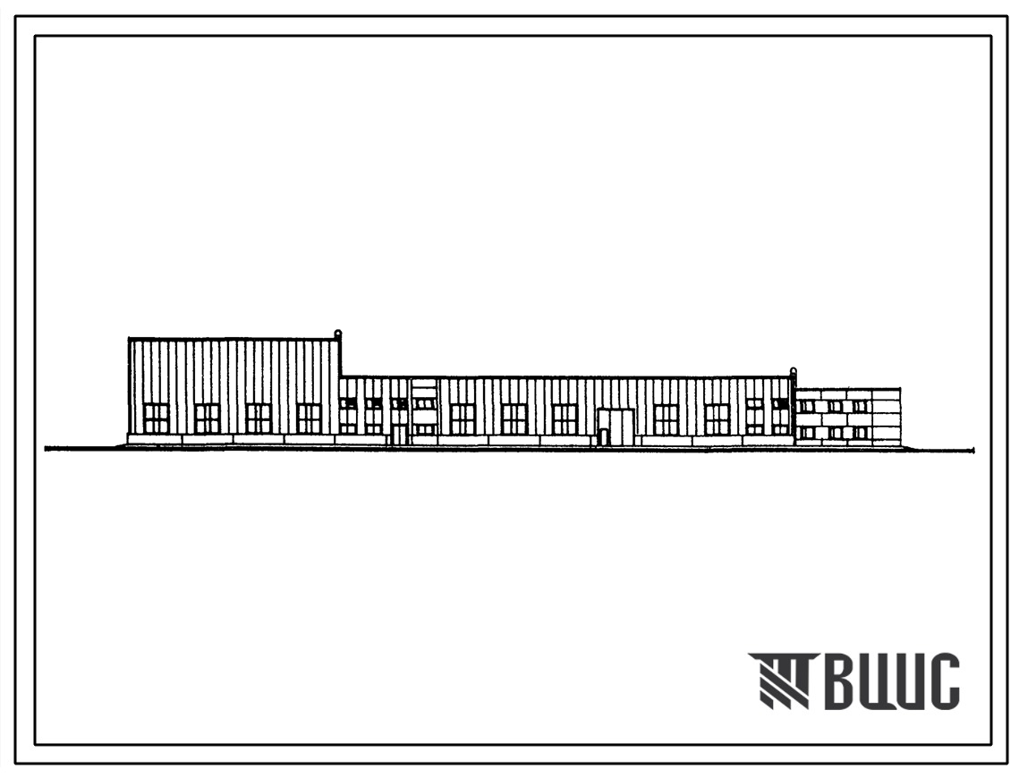 Типовой проект 416-7-272.87 Ремонтный блок № 1 для щебеночных и гравийно-песчаных заводов. Здание с каркасом из ЛМК