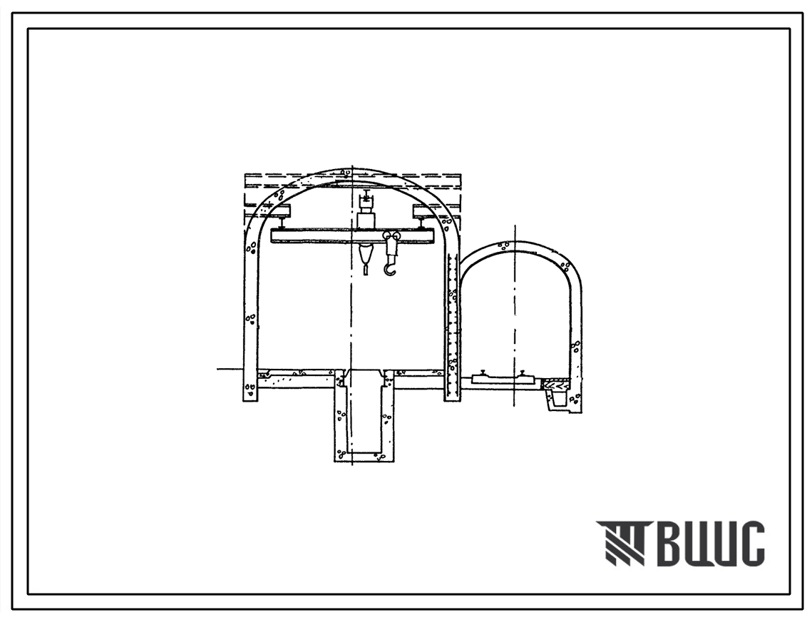 Типовой проект 401-11-082.22.89 Подземные депо для контактных электровозов 7КРМI, К10, К14 на колею 900 мм.
