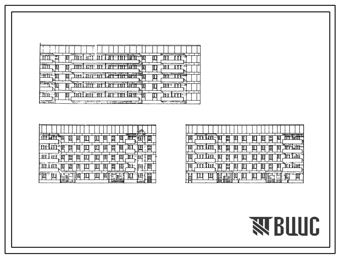 Типовой проект 81-06/1.2 Блок-секция 5-этажная 28-квартирная 1Б.2Б.2Б - 1Б.2Б.2Б