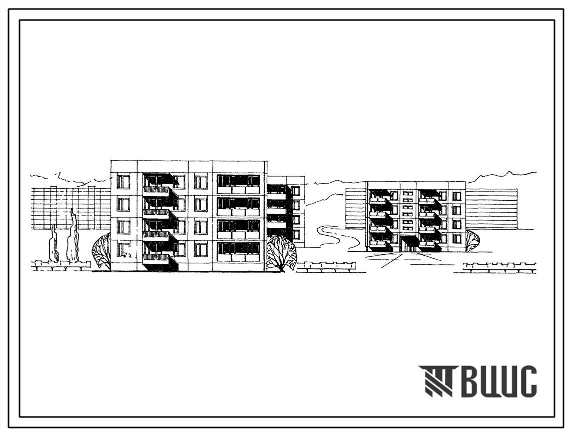 Типовой проект 135-066с/1 Четырехэтажная блок-секция торцовая правая на 12 квартир (двухкомнатных 2Б-4; трехкомнатных 3А-4, 3Б-4).