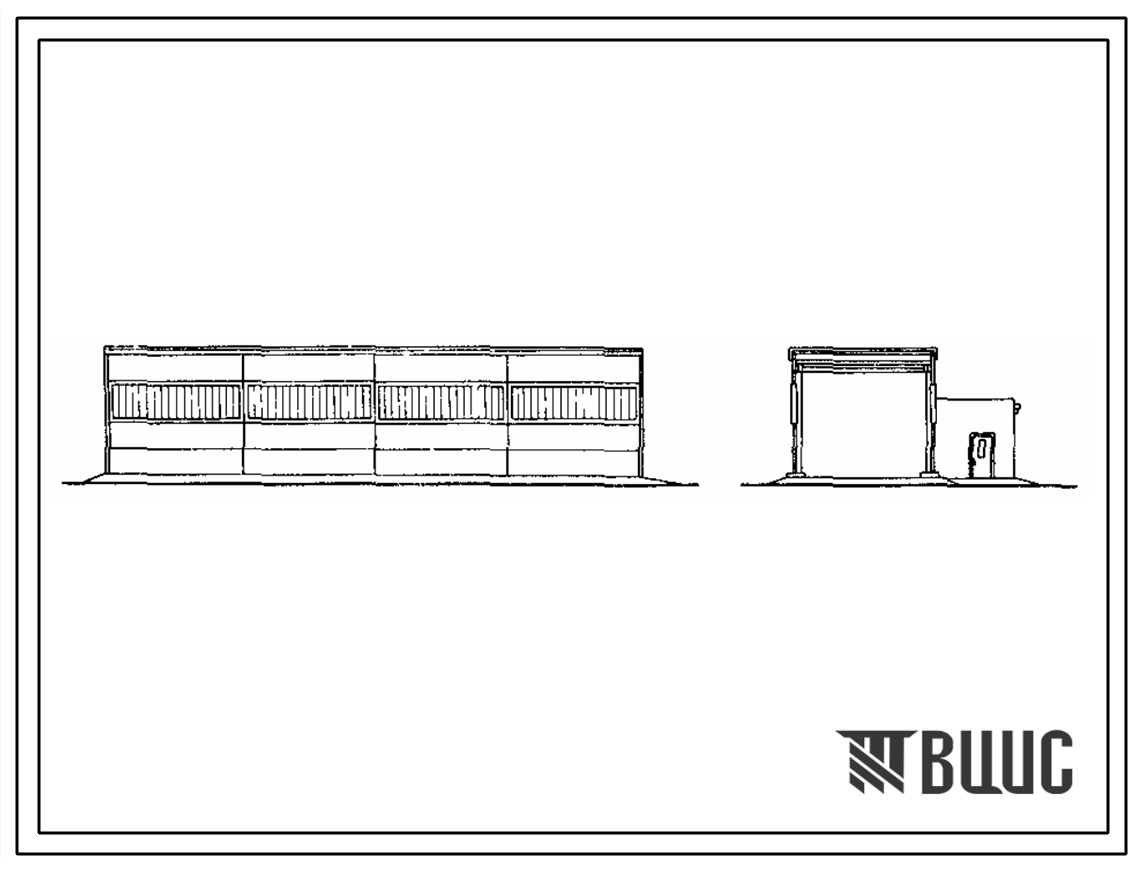 Фасады Типовой проект 416-7-267.87 Автомобильные весы грузоподъемностью 60 т на один проезд с платформой длиной 18 м