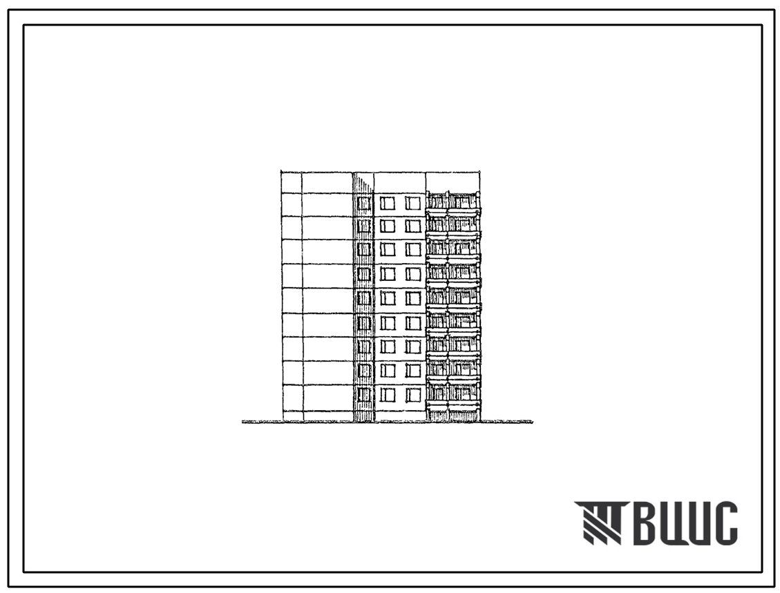 Типовой проект 121-84-60.1.88 Жилой дом 9-этажный 36-квартирный 3-3-3-4 для строительства в РСФСР