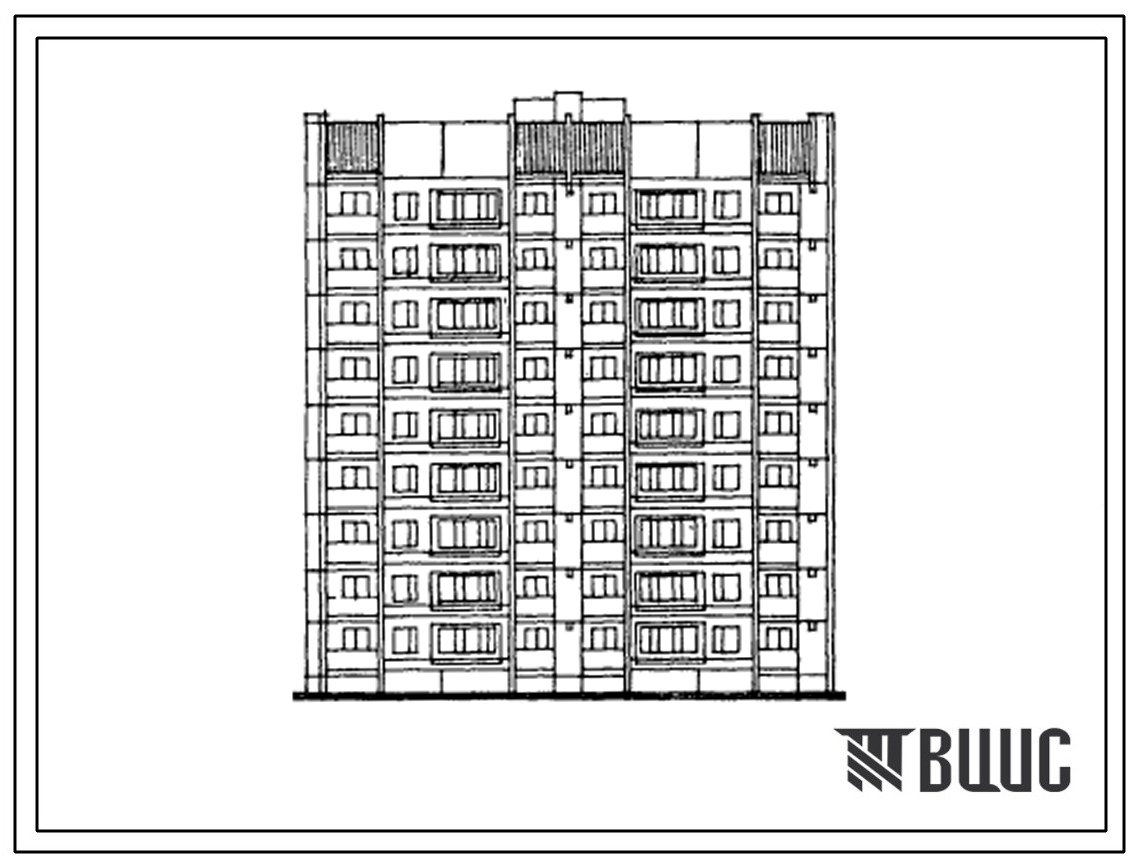 Типовой проект 152-030.13.87 9-этажная поворотная блок-секция на 36 квартир с внешним углом поворота 1-2-3-5 правая. Для строительства в г.Гомеле и Гомельской области.