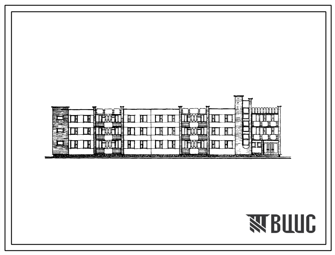 Типовой проект 161-89-43/1 Общежитие на 100 мест. Для строительства во IIВ климатическом подрайоне Белорусской ССР.