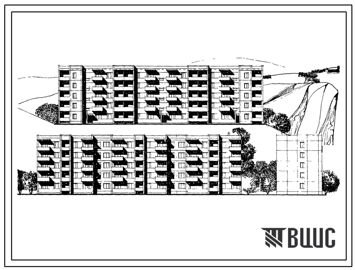 Типовой проект 125-020 Пятиэтажная блок-секция торцовая левая на 20 квартир (однокомнатных 1Б-10; двухкомнатных 2Б-5; трехкомнатных 3А-5).