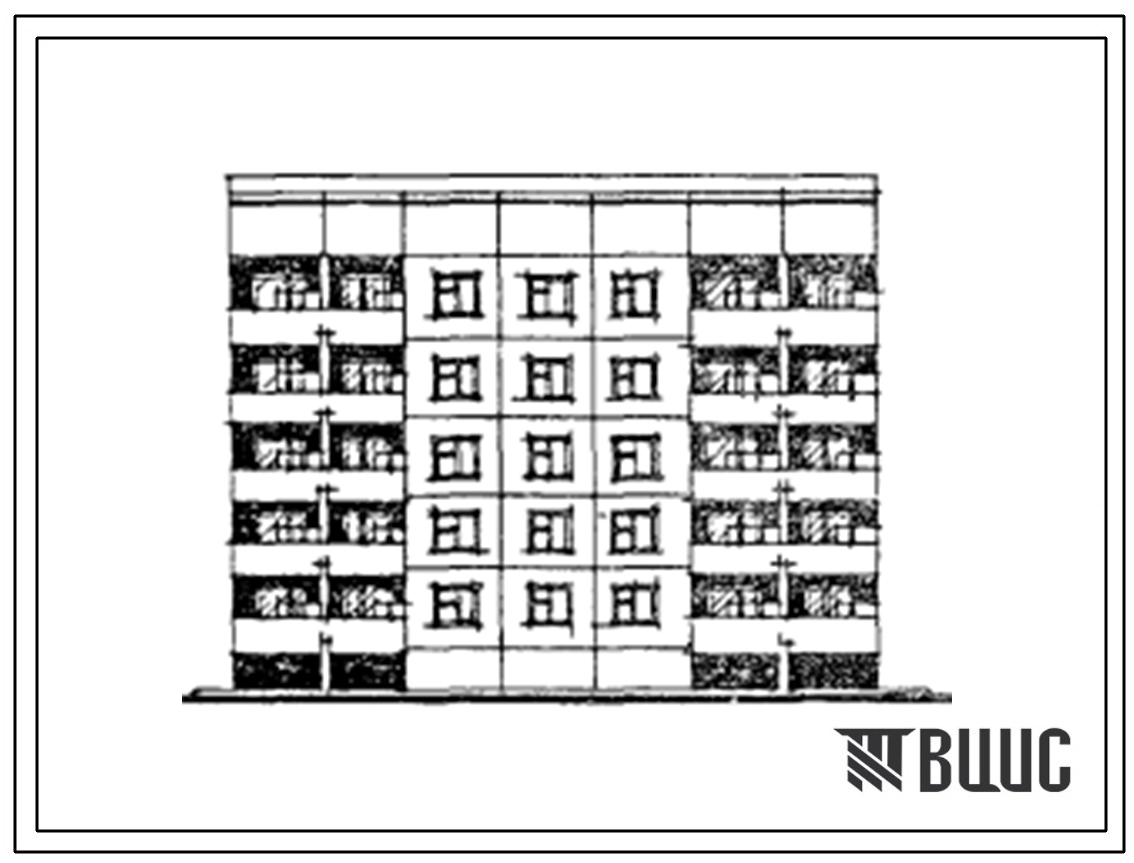 Типовой проект 121-0139.13.87 Блок-секция 5-этажная 20-квартирная рядовая 1.2.3.3 (для строительства в Ленинградской области)
