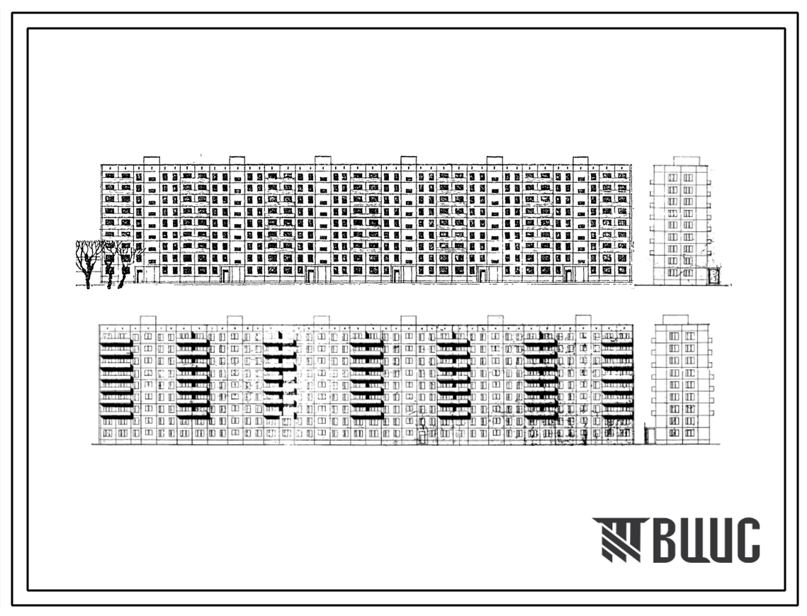 Типовой проект 1-515-06/9М  Девятиэтажный шестисекционный крупнопанельный жилой дом на 216 квартир для строительства в г.Москве