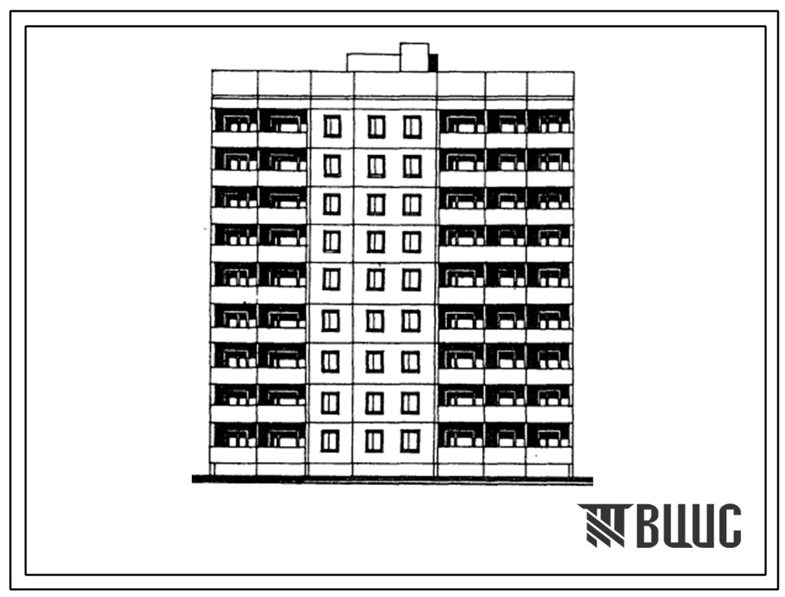 Типовой проект 96-060п.85 Блок-секция рядовая торцевая 9-этажная 36-квартирная. Для строительства в 3В климатическом подрайоне (г.Волгодонск) на грунтах 2 типа просадочности.