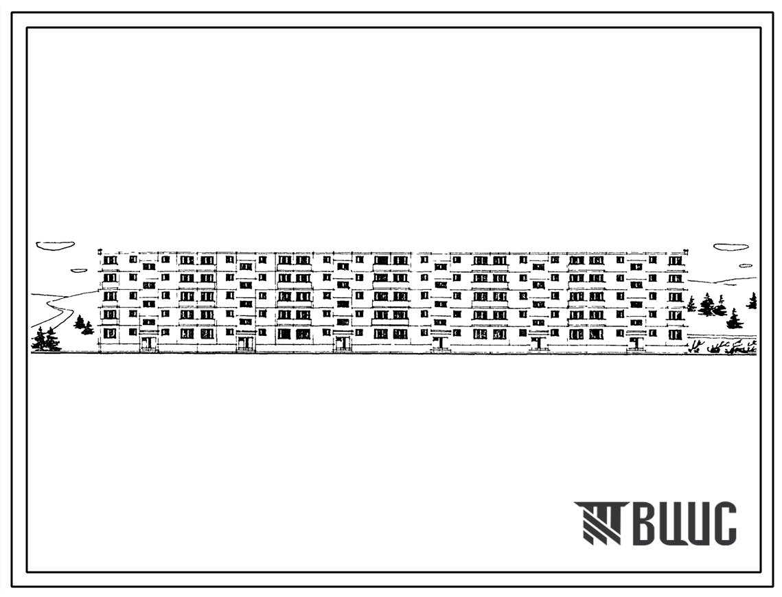 Типовой проект 1-468Б-3 Пятиэтажный шестисекционный дом на 80 квартир с наружными стеновыми панелями однорядной разрезки