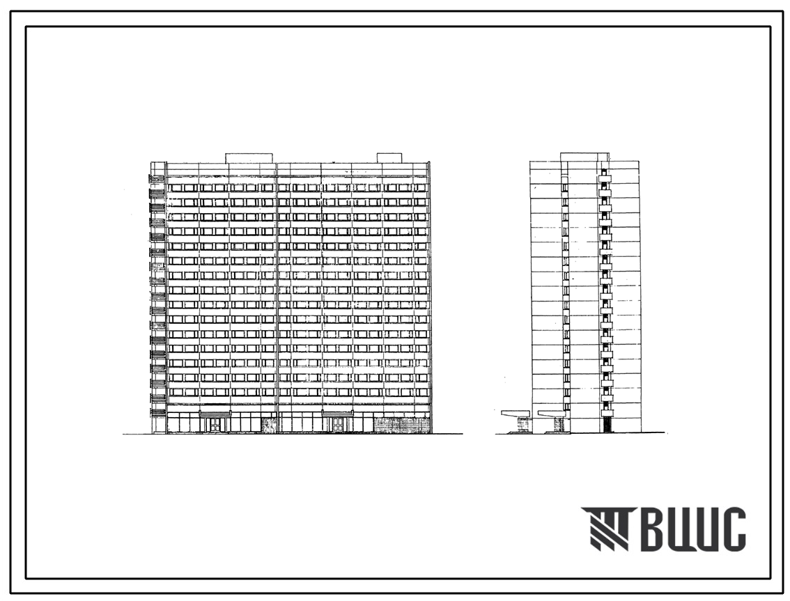 Типовой проект ДГТ 16-этажный каркасно-панельный жилой дом гостиничного типа