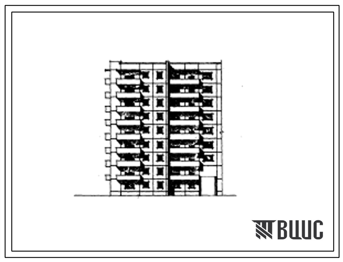 Типовой проект 97-032 Девятиэтажная 36 квартирная угловая левая блок-секция с проездом 2Б.2Б.3Б.5Б.