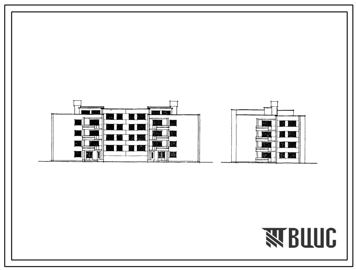 Типовой проект 111-89-18 Двухсекционный дом на 32 квартиры (однокомнатных 1Б-10; двухкомнатных 2Б-8; трехкомнатных 3Б-14). Для строительства в 2В климатическом подрайоне сельской местности Белорусской ССР