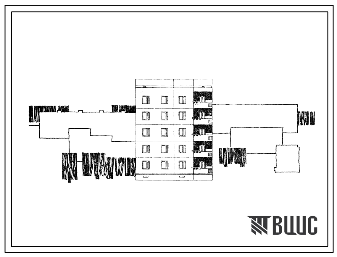 Типовой проект 96-024 Пятиэтажная блок-секция торцевая правая 2Б.3А на 10 квартир, унифицированная для трех инженерно-геологических условий строительства.