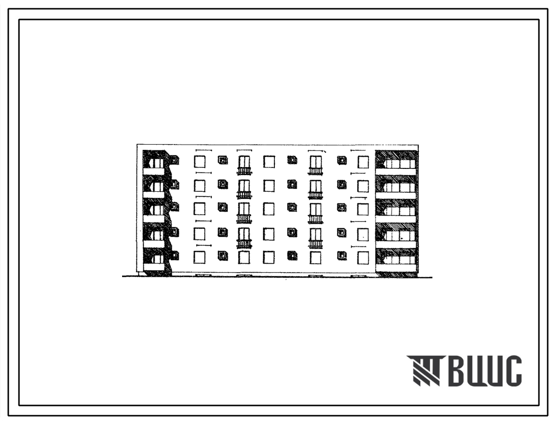 Типовой проект 98-028с Пятиэтажная блок-секция поворотная левая на 20 квартир (двухкомнатных 2Б-10, трехкомнатных 3А-5, пятикомнатных 5А-5). Для строительства в 3 климатическом районе Киргизской ССР сейсмичностью 8 баллов