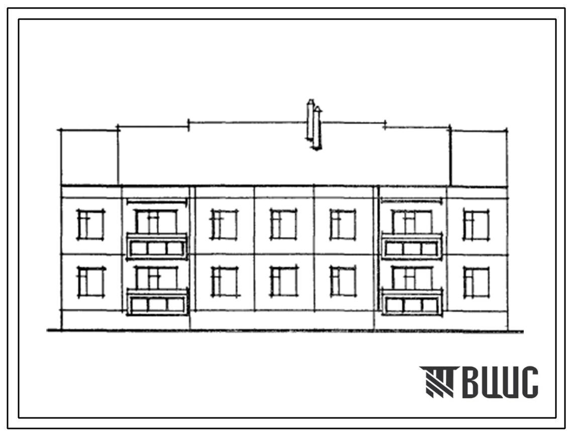 Типовой проект 192-02.88 Двухэтажная блок-секция рядовая на 8 квартир. Для строительства в городах и поселках городского типа