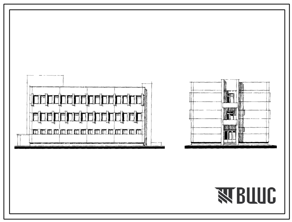 Типовой проект 501-295 Дом связи для отделенческих и крупных станций тип III, каркасно-панельный.
