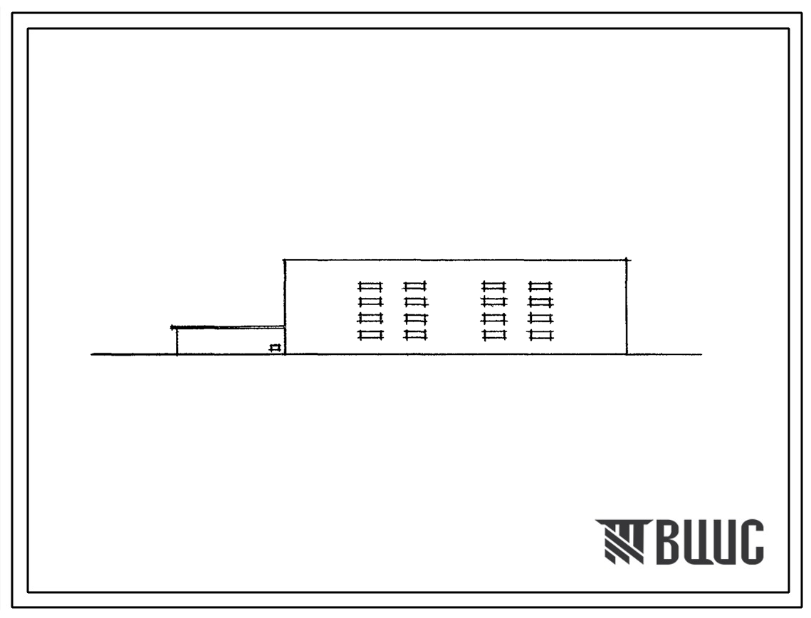 Типовой проект 1-306с-46 Альбомы IX и X 5-этажный жилой дом на 60(57) квартир со стенами из кирпича (вариант со встроенно-пристроенным блоком I).