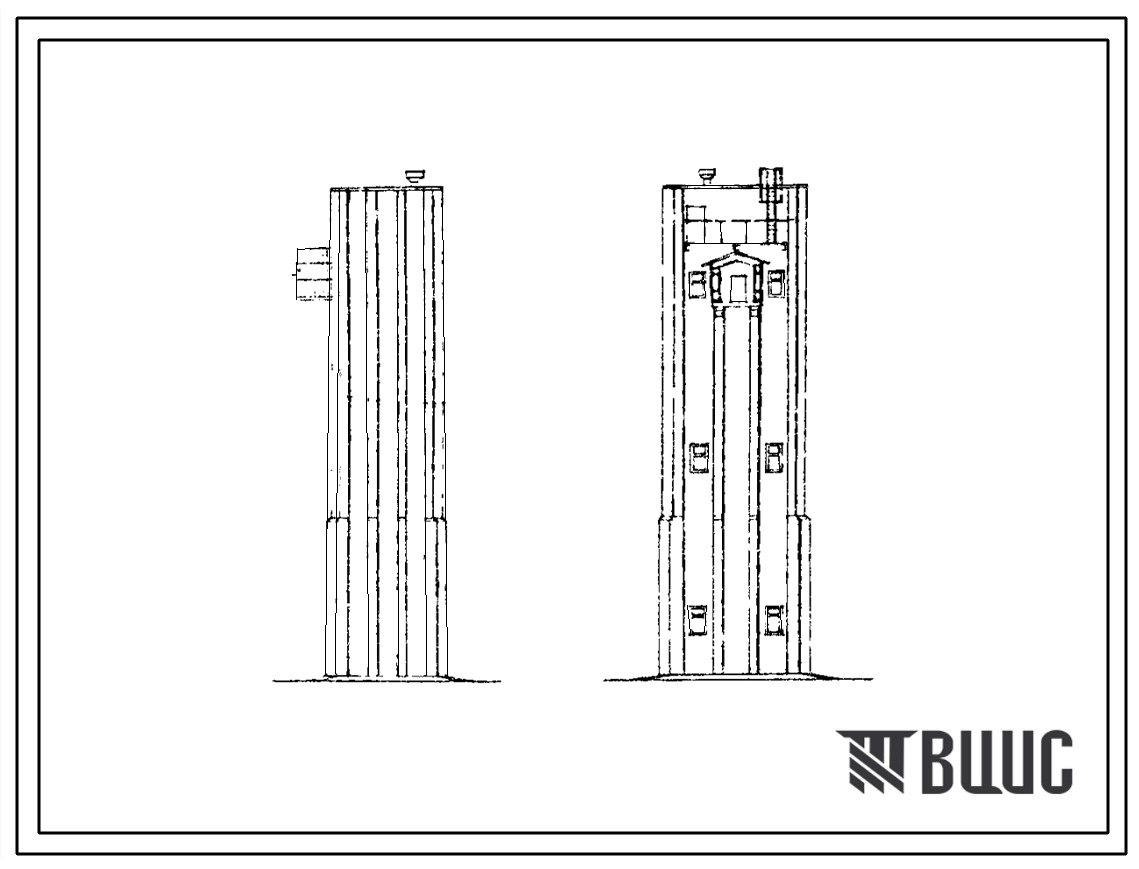 Типовой проект 902-5-30.86 Башня лифта метантенков объемом 9000 куб.м