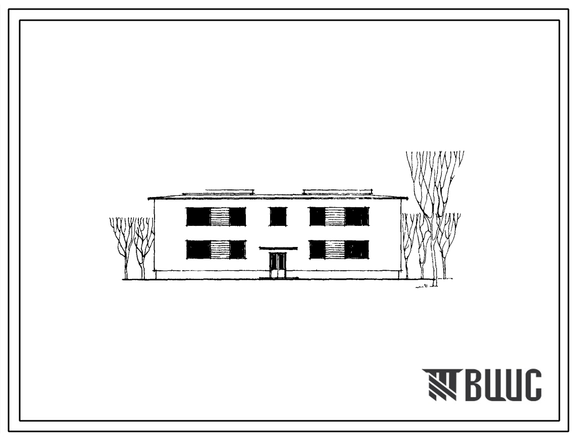 Типовой проект 114-12-73с Односекционный дом на 8 квартир (двухкомнатных  6, трехкомнатных  2). Для строительства во II строительно-климатической зоне, в районах с сейсмичностью 7 и 8 баллов. (Для 2 проектно-строительной зоны).