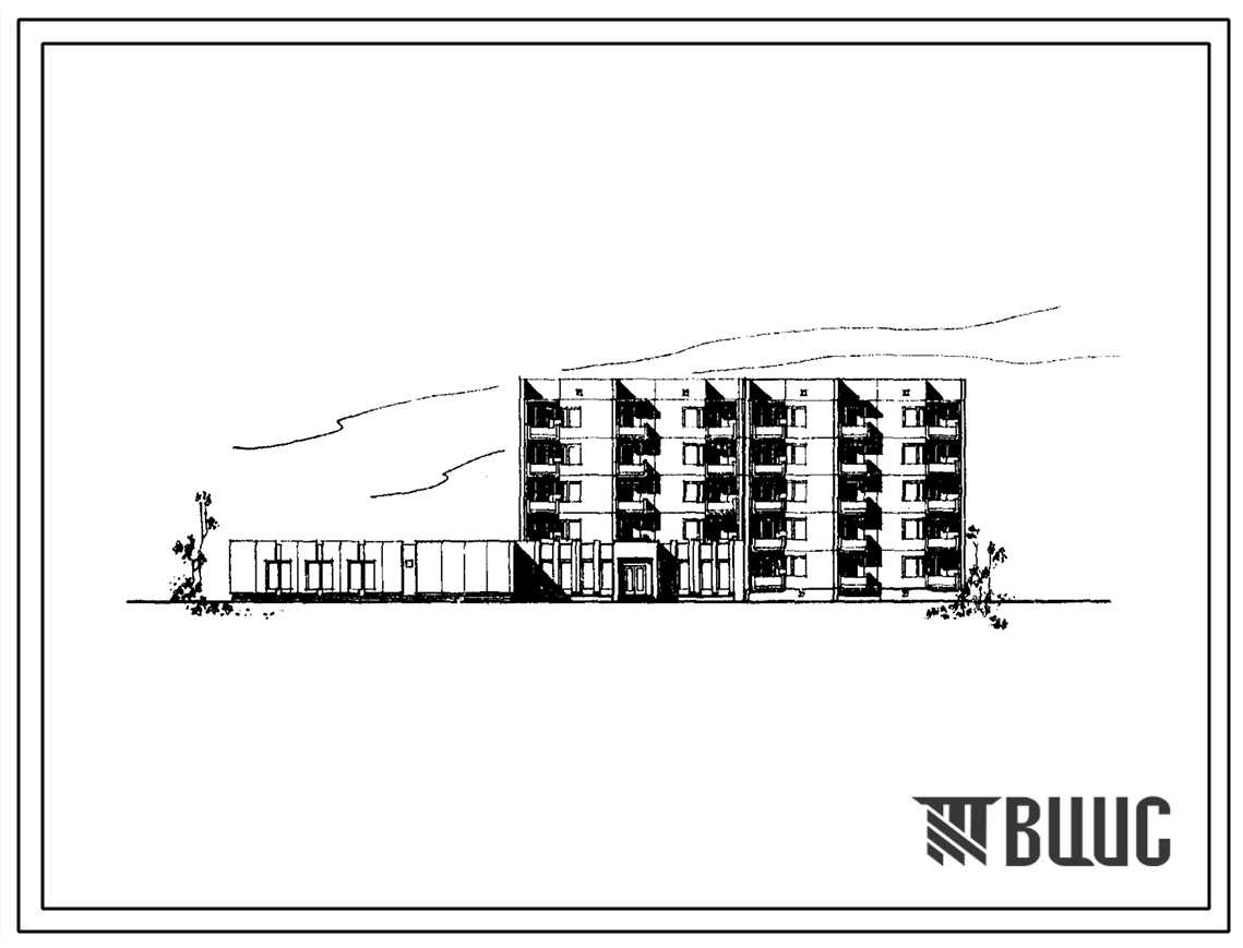 Типовой проект 161-135-130с/1 Общежитие пятиэтажное на 233 места. Для строительства в IIIБ климатическом подрайоне сейсмичностью 7 и 8 баллов.