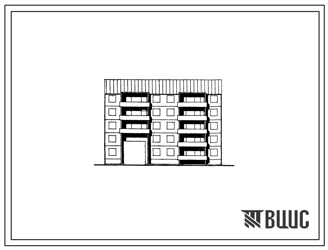 Типовой проект 135-0380с.13.89 5-этажная рядовая блок-секция с проездом левая (с двумя 3-метровыми шагами в лестничной клеике) на 16 квартир 2-2-3-3 для строительства в г. Иркутске