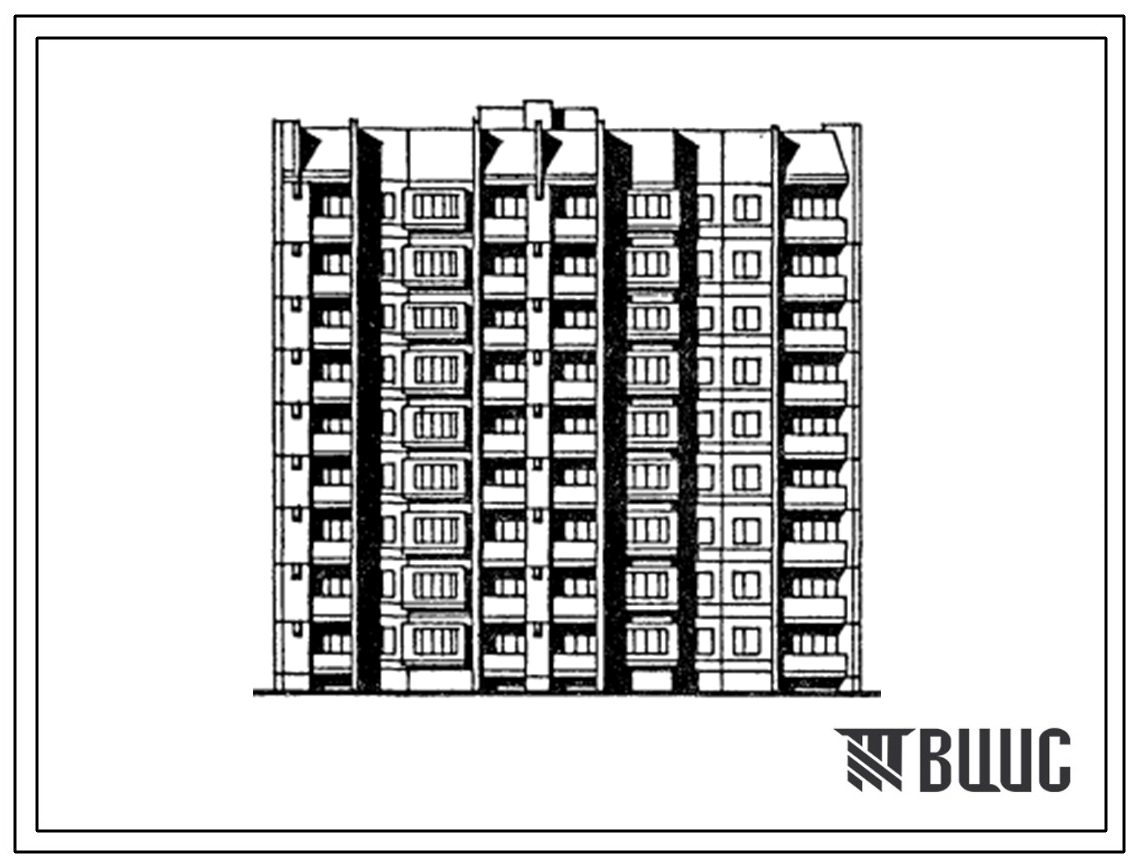 Типовой проект 152-032.13.87 Девятиэтажная блок-секция поворотная левая с внутренним углом поворота на 36 квартир. Для Гомеля и Гомельской области