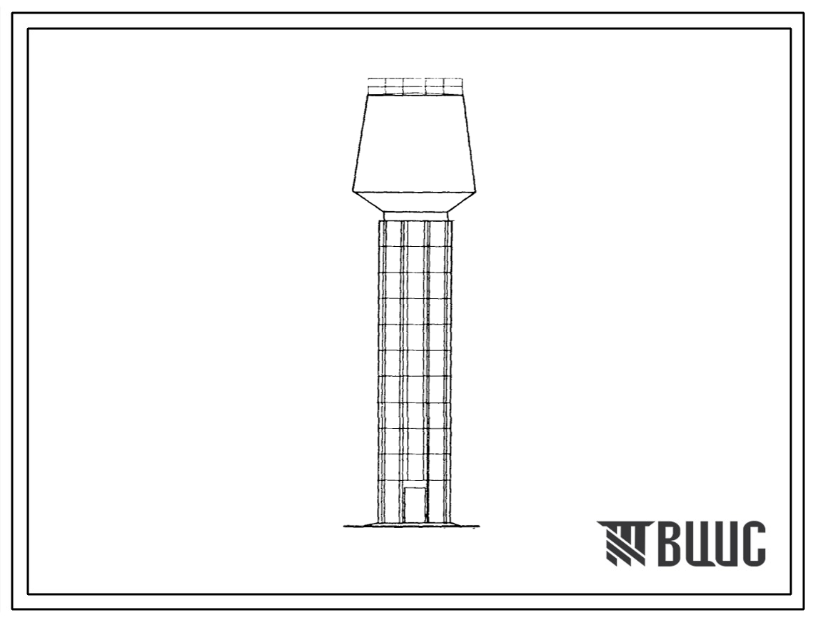 Типовой проект 901-5-35.85 Водонапорные башни со сборным железобетонным стволом и стальным баком цилиндрической формы емкостью 100 м?, высотой до дна бака 12, 15, 18м.