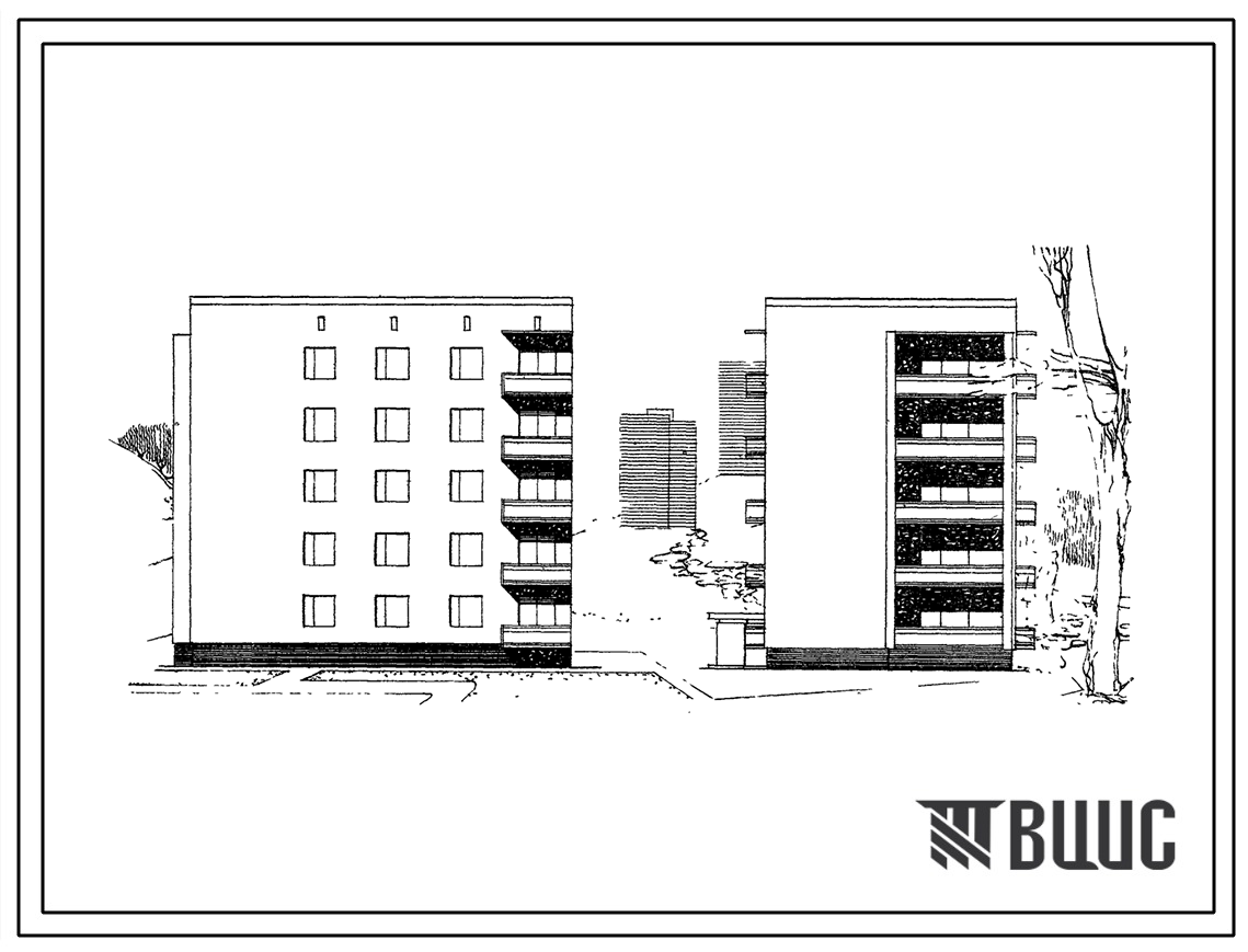 Типовой проект 87-012 Пятиэтажная блок-секция торцевая левая на 15 квартир. Для строительства во 2 и 3 строительно-климатических зонах.